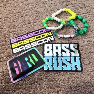 EDC rave sticker and Kandi set / bundle dubstep merch